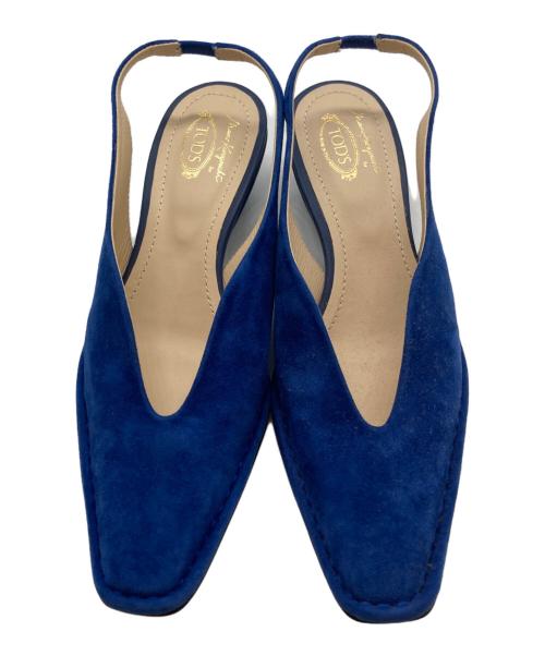 TOD'S（トッズ）TOD'S (トッズ) Mame Kurogouchi (マメクロゴウチ) スウェードミュール ブルー サイズ:35 1/2の古着・服飾アイテム