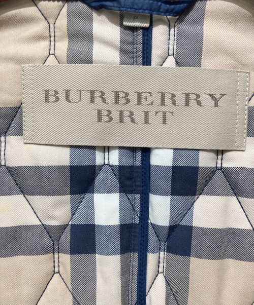 BURBERRY BRIT（バーバリーブリット）BURBERRY BRIT (バーバリーブリット) エルボーパッチキルティングジャケット ネイビー サイズ:Sの古着・服飾アイテム