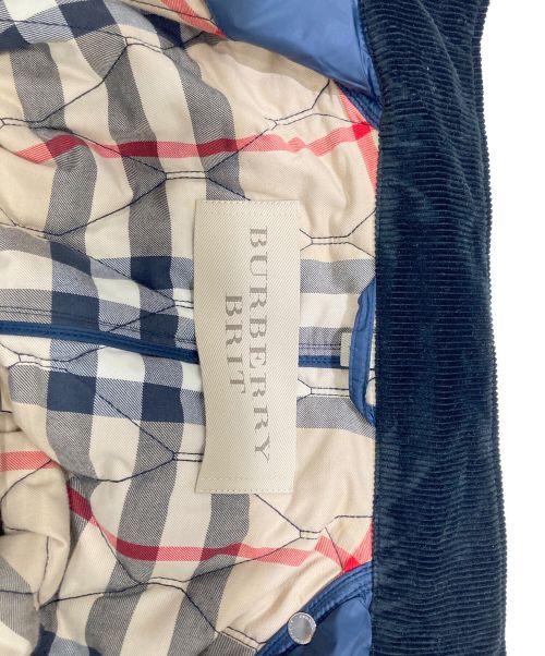 BURBERRY BRIT（バーバリーブリット）BURBERRY BRIT (バーバリーブリット) エルボーパッチキルティングジャケット ネイビー サイズ:Sの古着・服飾アイテム