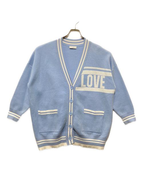 Sandro（サンドロ）Sandro (サンドロ) ラインカーディガン ブルー サイズ:Sの古着・服飾アイテム