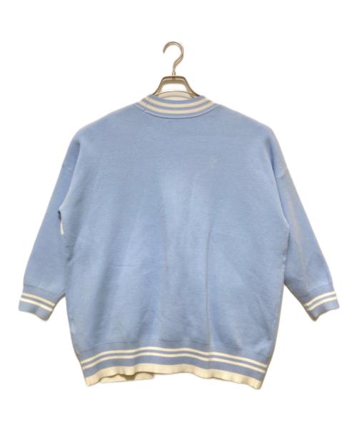 Sandro（サンドロ）Sandro (サンドロ) ラインカーディガン ブルー サイズ:Sの古着・服飾アイテム