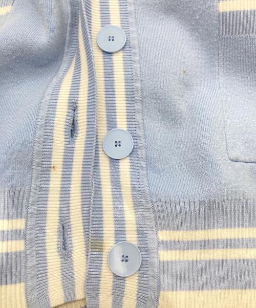 Sandro（サンドロ）Sandro (サンドロ) ラインカーディガン ブルー サイズ:Sの古着・服飾アイテム