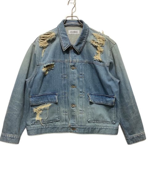 DISCOVERED（ディスカバード）DISCOVERED (ディスカバード) BORO DENIM BLOUSON ブルー サイズ:3の古着・服飾アイテム