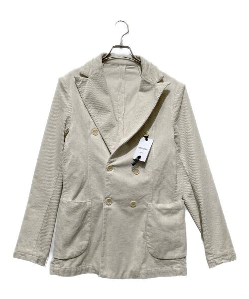 Bagutta（バグッタ）Bagutta (バグッタ) コーデュロイダブルジャケット ホワイト サイズ:46の古着・服飾アイテム