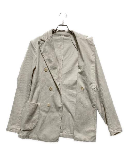 Bagutta（バグッタ）Bagutta (バグッタ) コーデュロイダブルジャケット ホワイト サイズ:46の古着・服飾アイテム
