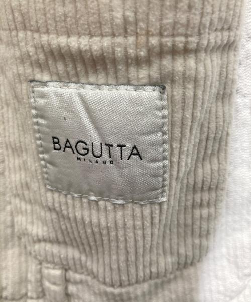 Bagutta（バグッタ）Bagutta (バグッタ) コーデュロイダブルジャケット ホワイト サイズ:46の古着・服飾アイテム
