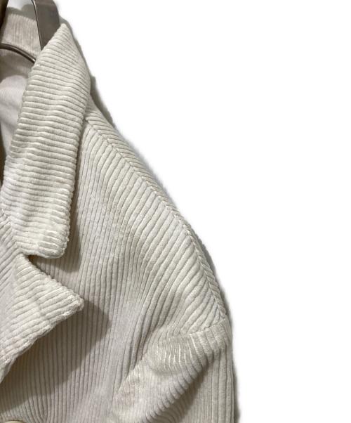 Bagutta（バグッタ）Bagutta (バグッタ) コーデュロイダブルジャケット ホワイト サイズ:46の古着・服飾アイテム