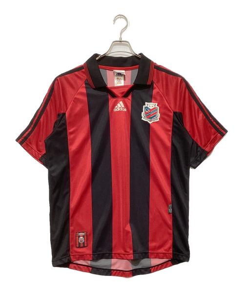 adidas（アディダス）adidas (アディダス) 半袖カットソー レッド サイズ:XXLの古着・服飾アイテム