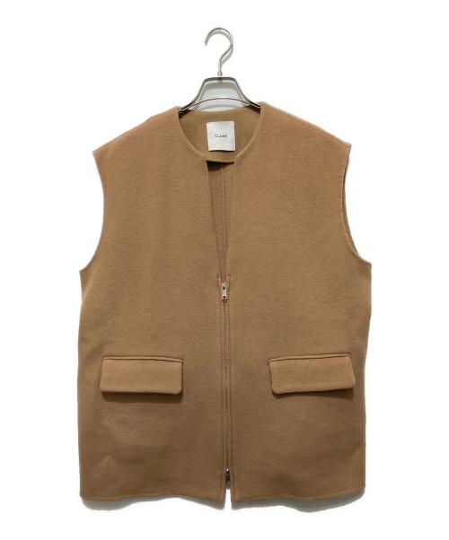 CLANE（クラネ）CLANE (クラネ) FRONT ZIP REVER GILET ブラウン サイズ:２の古着・服飾アイテム