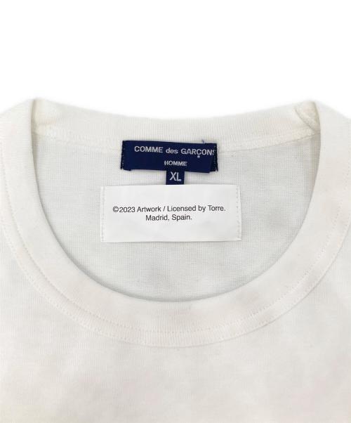 COMME des GARCONS HOMME（コムデギャルソン オム）COMME des GARCONS HOMME (コムデギャルソン オム) 24AW 綿天竺×綿天竺プリント Torre Pentel Tee ホワイト サイズ:XLの古着・服飾アイテム