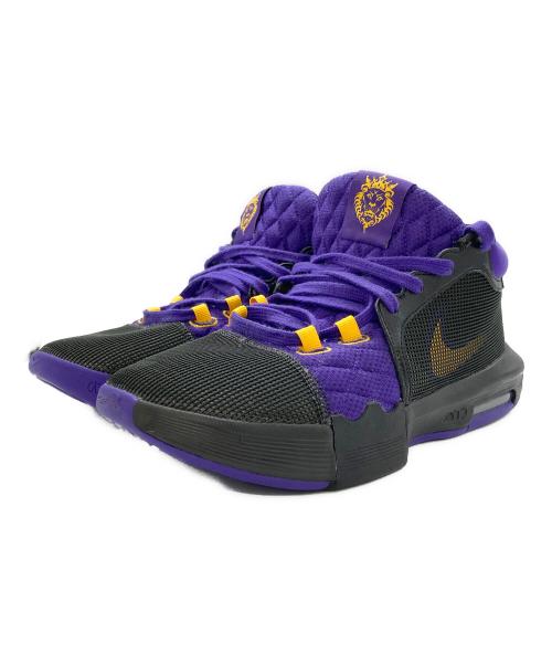 NIKE（ナイキ）NIKE (ナイキ) LEBRON Witness 8 EP レブロン ウィットネス ローカットスニーカー ブラック×パープル サイズ:28.0の古着・服飾アイテム