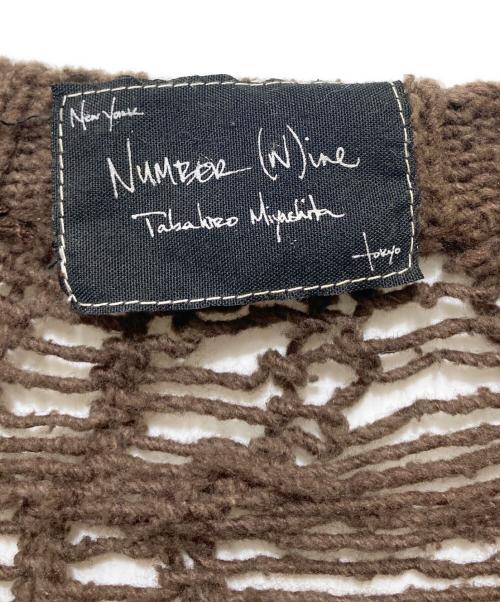 NUMBER (N)INE（ナンバーナイン）NUMBER (N)INE (ナンバーナイン) 03AW カート期 グランジ Vネック ニット セーター ブラウン サイズ:3の古着・服飾アイテム