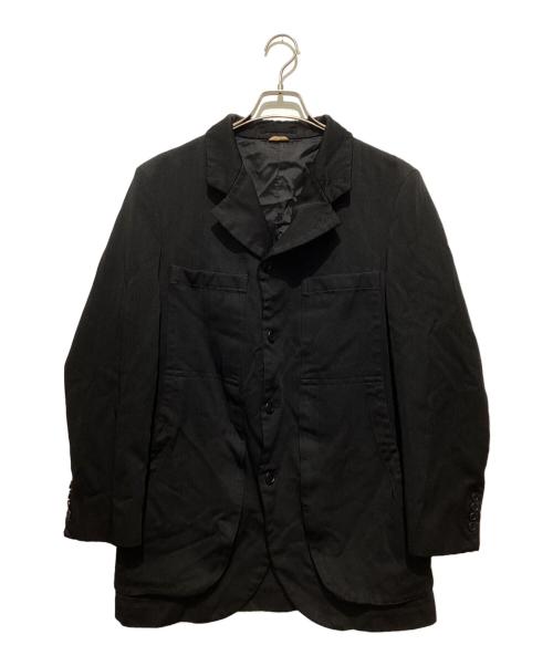 COMME des GARCONS HOMME DEUX（コムデギャルソン オム ドゥ）COMME des GARCONS HOMME DEUX (コムデギャルソン オム ドゥ) ポリ縮絨 4B ストライプ テーラードジャケット ブラック サイズ:Lの古着・服飾アイテム