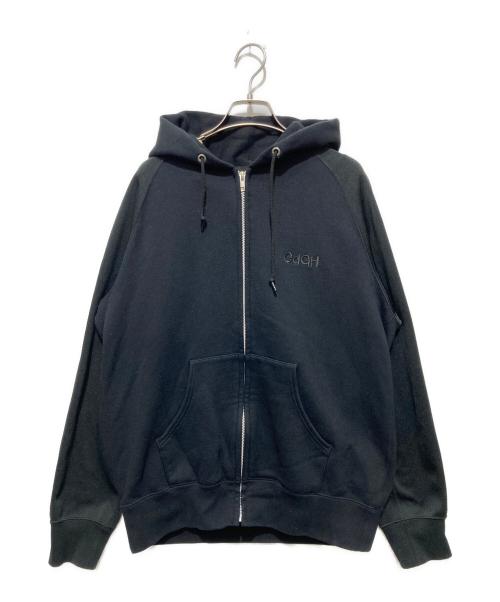 COMME des GARCONS HOMME（コムデギャルソン オム）COMME des GARCONS HOMME (コムデギャルソン オム) ラインスリーブジップアップパーカー ブラック サイズ:Lの古着・服飾アイテム