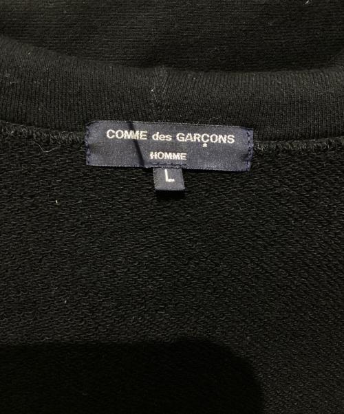 COMME des GARCONS HOMME（コムデギャルソン オム）COMME des GARCONS HOMME (コムデギャルソン オム) ラインスリーブジップアップパーカー ブラック サイズ:Lの古着・服飾アイテム