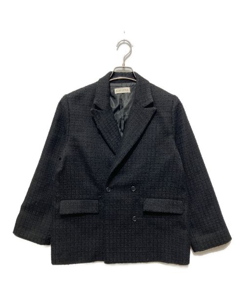 SUM1 STYLE（スミスタイル）SUM1 STYLE (スミスタイル) ツイードダブルジャケット ブラック サイズ:FREEの古着・服飾アイテム
