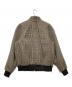 CELINE (セリーヌ) TEDDY JACKET WITH STAND UP COLLAR IN CHECKED WOOL ブラウン サイズ:46：120000円