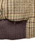中古・古着 CELINE (セリーヌ) TEDDY JACKET WITH STAND UP COLLAR IN CHECKED WOOL ブラウン サイズ:46：120000円