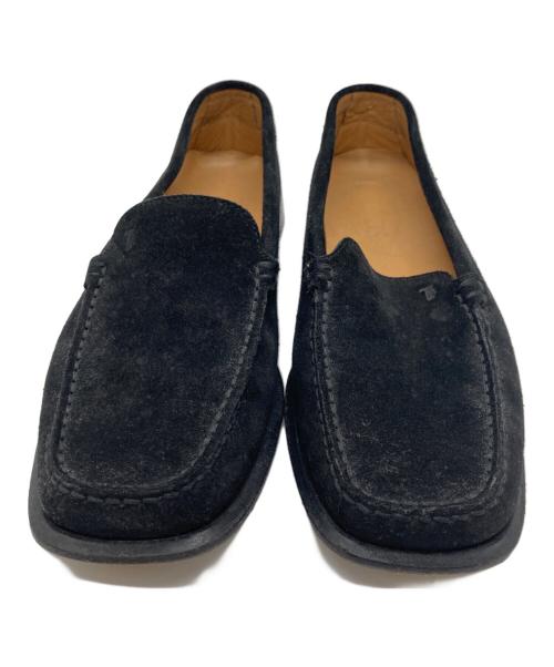 TOD'S（トッズ）TOD'S (トッズ) スウェードドライビングシューズ ブラック サイズ:39 1/2の古着・服飾アイテム