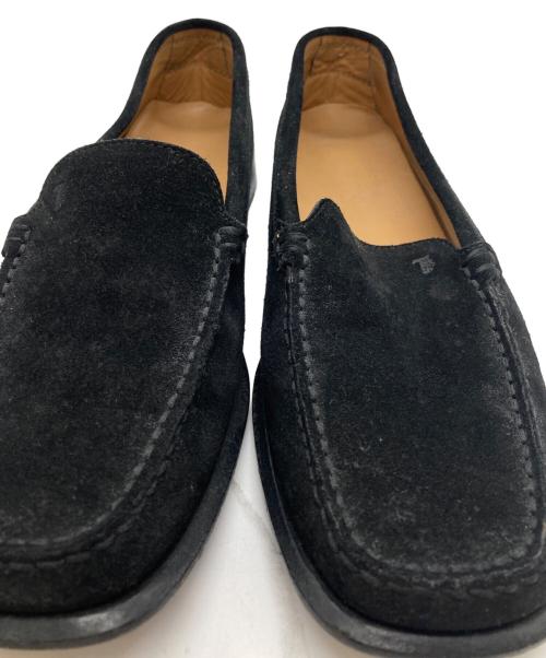 TOD'S（トッズ）TOD'S (トッズ) スウェードドライビングシューズ ブラック サイズ:39 1/2の古着・服飾アイテム