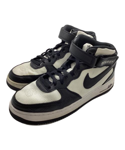 NIKE（ナイキ）NIKE (ナイキ) stussy (ステューシー) AIR FORCE 1 07 MID SP Black and Light Bone サイズ:28cmの古着・服飾アイテム