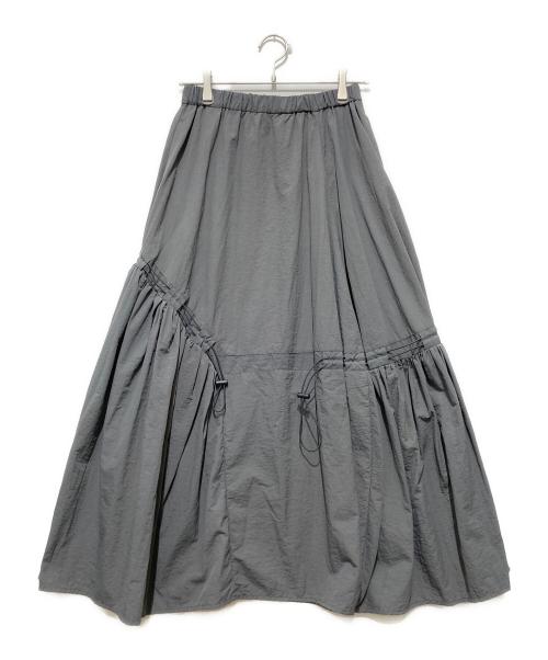 nagonstans（ナゴンスタンス）nagonstans (ナゴンスタンス) アシンメトリードローストリングスカート グレー サイズ:Mの古着・服飾アイテム