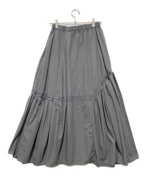 nagonstans（ナゴンスタンス）nagonstans (ナゴンスタンス) アシンメトリードローストリングスカート グレー サイズ:Mの古着・服飾アイテム