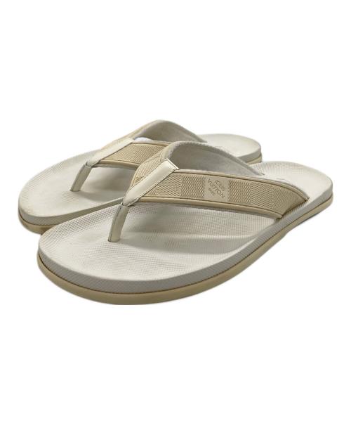 LOUIS VUITTON（ルイ ヴィトン）LOUIS VUITTON (ルイ ヴィトン) ダミエ ビーチサンダル ホワイト サイズ:5の古着・服飾アイテム