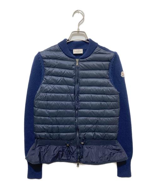 MONCLER（モンクレール）MONCLER (モンクレール) ニットダウン切替ジャケット ネイビー サイズ:XSの古着・服飾アイテム
