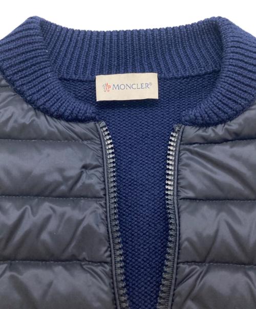 MONCLER（モンクレール）MONCLER (モンクレール) ニットダウン切替ジャケット ネイビー サイズ:XSの古着・服飾アイテム