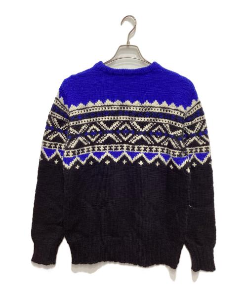 POLO RALPH LAUREN（ポロ・ラルフローレン）POLO RALPH LAUREN (ポロ・ラルフローレン) ノルディックセーター ブルー×ブラック サイズ:Sの古着・服飾アイテム
