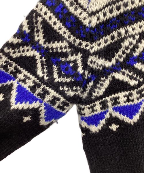 POLO RALPH LAUREN（ポロ・ラルフローレン）POLO RALPH LAUREN (ポロ・ラルフローレン) ノルディックセーター ブルー×ブラック サイズ:Sの古着・服飾アイテム