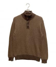 POLO RALPH LAUREN（ポロ・ラルフローレン）の古着「ハーフボタンニット」｜ブラウン