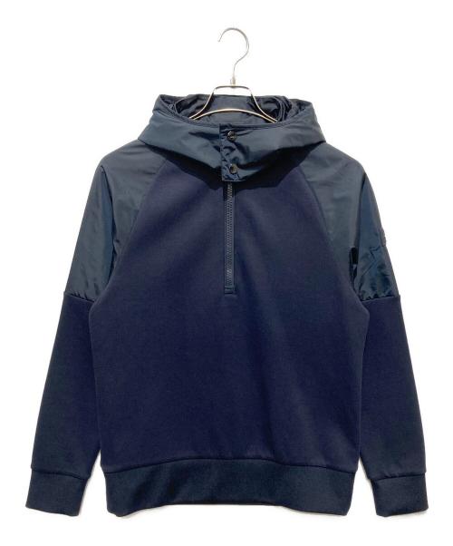 HUGO BOSS（ヒューゴ ボス）HUGO BOSS (ヒューゴ ボス) ラグランスリーブ切替ハーフジップフード付きジャケット ネイビー サイズ:Sの古着・服飾アイテム