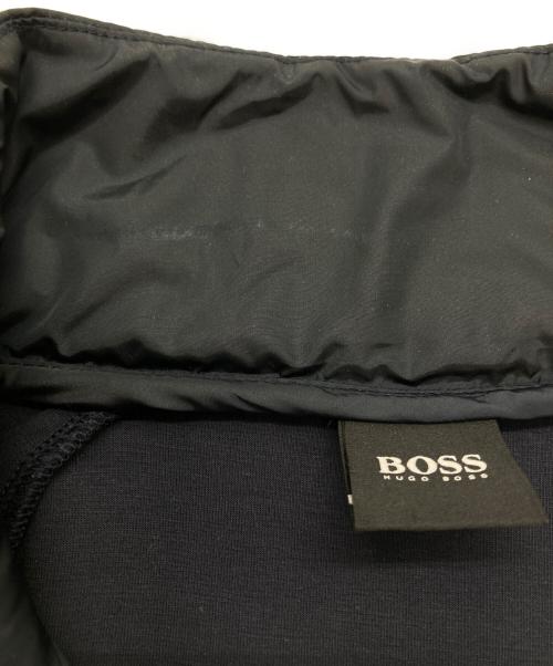 HUGO BOSS（ヒューゴ ボス）HUGO BOSS (ヒューゴ ボス) ラグランスリーブ切替ハーフジップフード付きジャケット ネイビー サイズ:Sの古着・服飾アイテム