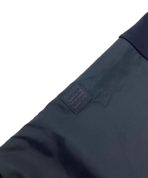 HUGO BOSS（ヒューゴ ボス）HUGO BOSS (ヒューゴ ボス) ラグランスリーブ切替ハーフジップフード付きジャケット ネイビー サイズ:Sの古着・服飾アイテム