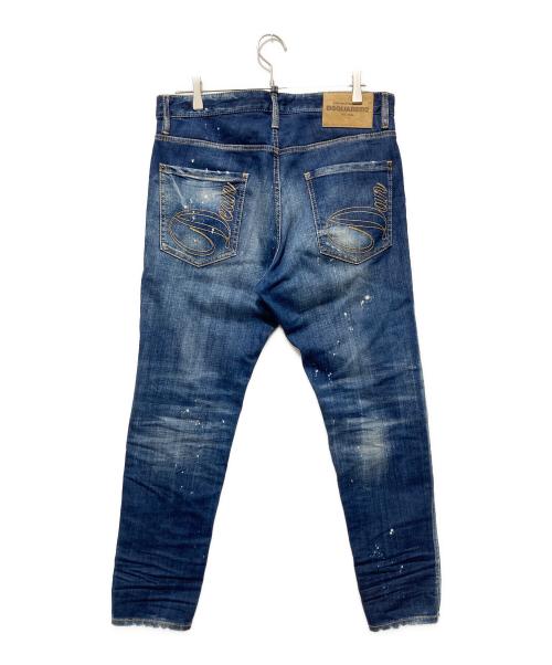 DSQUARED2（ディースクエアード）DSQUARED2 (ディースクエアード) SKATER JEANS ダメージ加工デニムパンツ インディゴ サイズ:46の古着・服飾アイテム