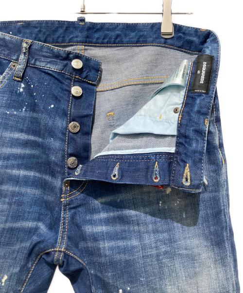 DSQUARED2（ディースクエアード）DSQUARED2 (ディースクエアード) SKATER JEANS ダメージ加工デニムパンツ インディゴ サイズ:46の古着・服飾アイテム
