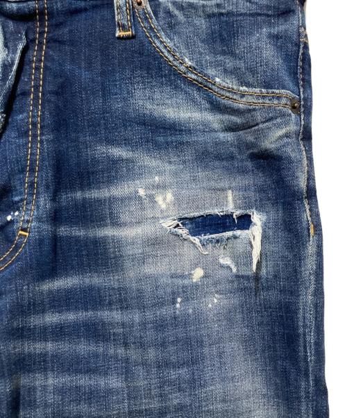 DSQUARED2（ディースクエアード）DSQUARED2 (ディースクエアード) SKATER JEANS ダメージ加工デニムパンツ インディゴ サイズ:46の古着・服飾アイテム