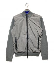 HUGO BOSS×PORSCHE（ヒューゴ ボス×ポルシェ）の古着「中綿切替ニットジャケット」｜グレー