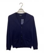 POLO RALPH LAURENポロ・ラルフローレン）の古着「エルボーパッチニットカーディガン」｜ネイビー
