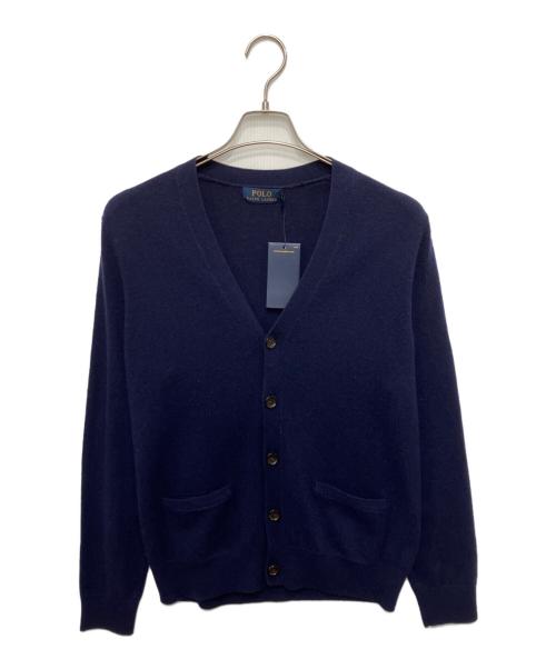 POLO RALPH LAUREN（ポロ・ラルフローレン）POLO RALPH LAUREN (ポロ・ラルフローレン) エルボーパッチニットカーディガン ネイビー サイズ:S 未使用品の古着・服飾アイテム
