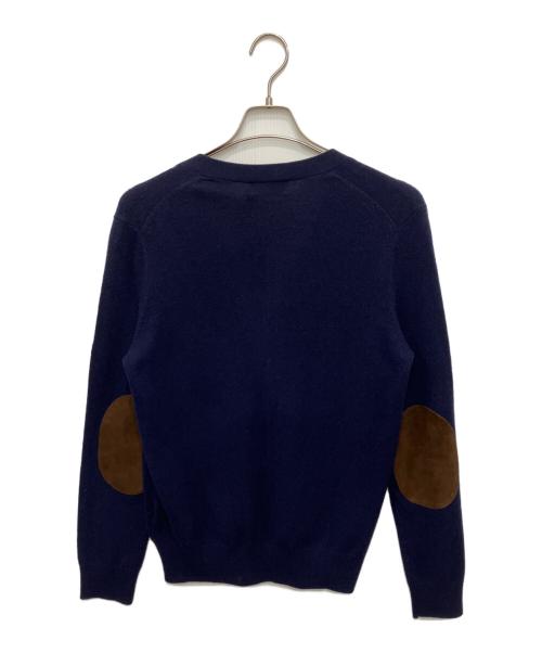 POLO RALPH LAUREN（ポロ・ラルフローレン）POLO RALPH LAUREN (ポロ・ラルフローレン) エルボーパッチニットカーディガン ネイビー サイズ:S 未使用品の古着・服飾アイテム