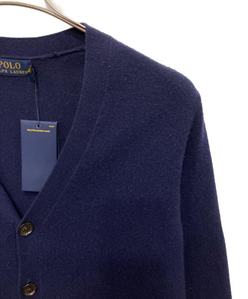 POLO RALPH LAUREN（ポロ・ラルフローレン）POLO RALPH LAUREN (ポロ・ラルフローレン) エルボーパッチニットカーディガン ネイビー サイズ:S 未使用品の古着・服飾アイテム