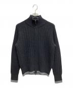 EMPORIO ARMANIエンポリオ アルマーニ）の古着「ダブルジップドライバーズニット」｜グレー