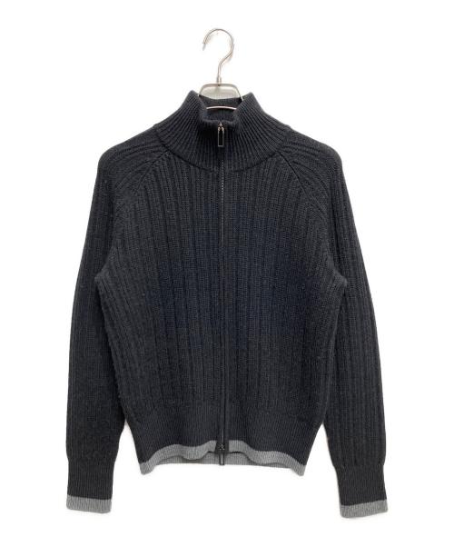 EMPORIO ARMANI（エンポリオ アルマーニ）EMPORIO ARMANI (エンポリオ アルマーニ) ダブルジップドライバーズニット グレー サイズ:Sの古着・服飾アイテム