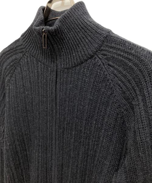 EMPORIO ARMANI（エンポリオ アルマーニ）EMPORIO ARMANI (エンポリオ アルマーニ) ダブルジップドライバーズニット グレー サイズ:Sの古着・服飾アイテム