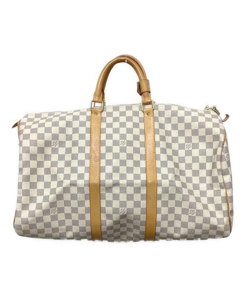 LOUIS VUITTON（ルイ ヴィトン）LOUIS VUITTON (ルイ ヴィトン) ダミエ・アズール キーポル50 ボストンバッグ アイボリー×ブルーの古着・服飾アイテム
