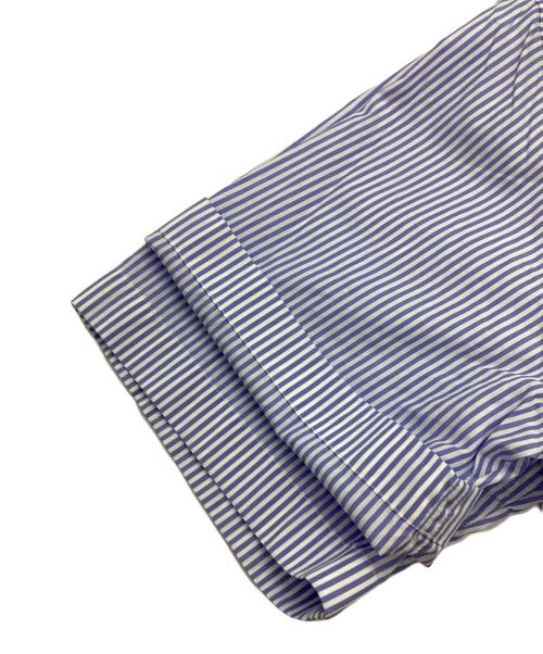 DSQUARED2（ディースクエアード）DSQUARED2 (ディースクエアード) SHIRT /SCRIBBLE BOWLING SRT 半袖ストライプシャツ ホワイト×ブルー サイズ:44の古着・服飾アイテム