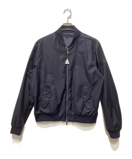 MONCLER（モンクレール）MONCLER (モンクレール) Moncler Long Sleeves Ribbed Collar Jacket ロングスリーブリブカラー リバーシブル ウール ナイロン ジャケット ネイビー サイズ:3の古着・服飾アイテム